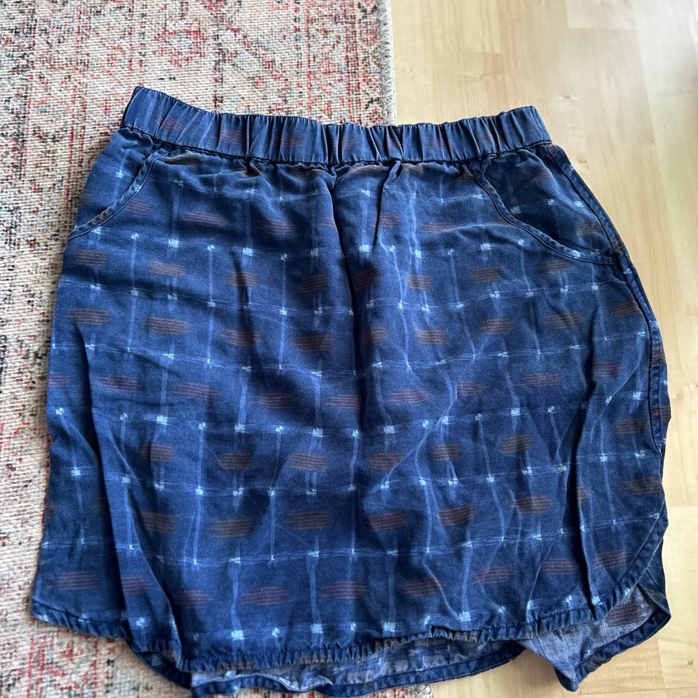 Patagonia Blue Patterned Skirt